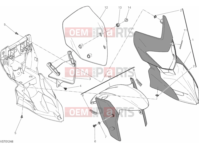 DUCATI 2013 HYPERSTRADA COWLING » PLASTICS