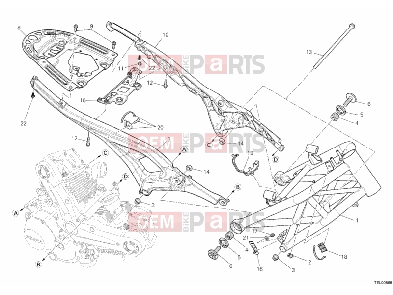 DUCATI 2012 Monster 1100 EVO ABS FRAME » FRAME