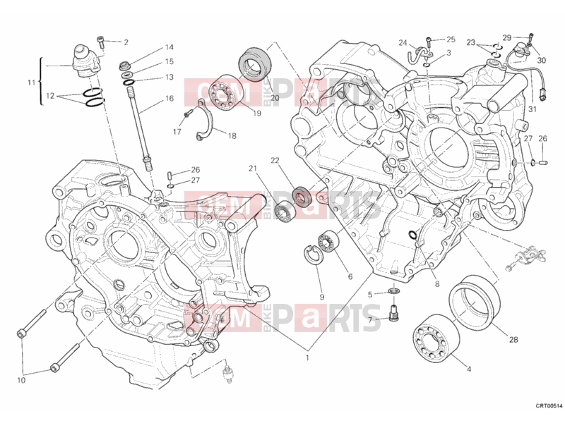 DUCATI 2012 Multistrada 1200 ABS CRANKCASE » ENGINE CASE