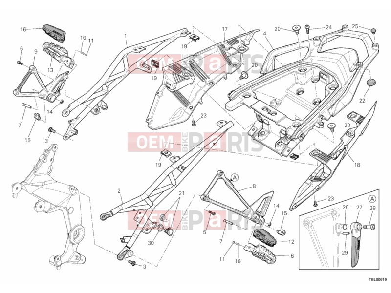 DUCATI 2012 Multistrada 1200 S Touring REAR FRAME COMP. » FRAME
