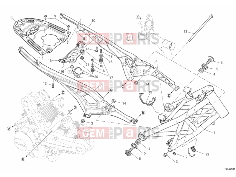 DUCATI 2012 Monster 659 ABS FRAME » FRAME