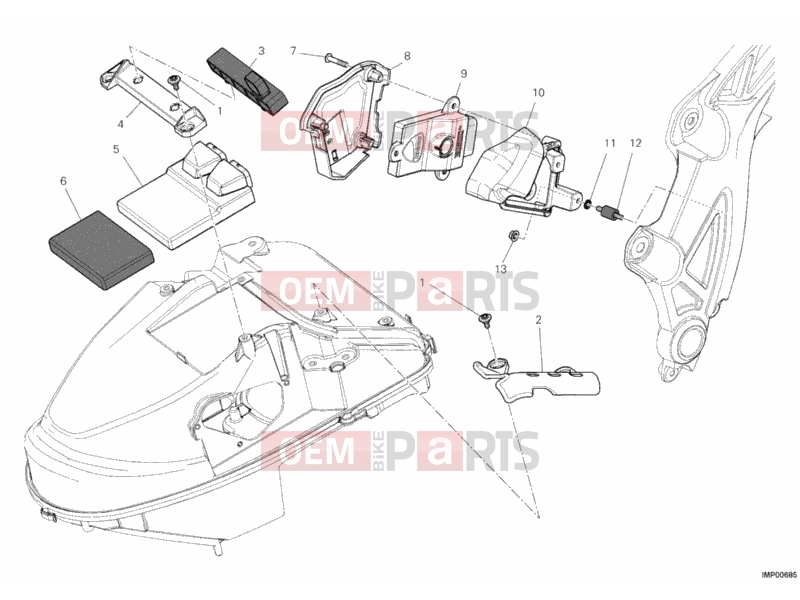 DUCATI 2012 Diavel Carbon ENGINE CONTROL UNIT » HANDLE BAR