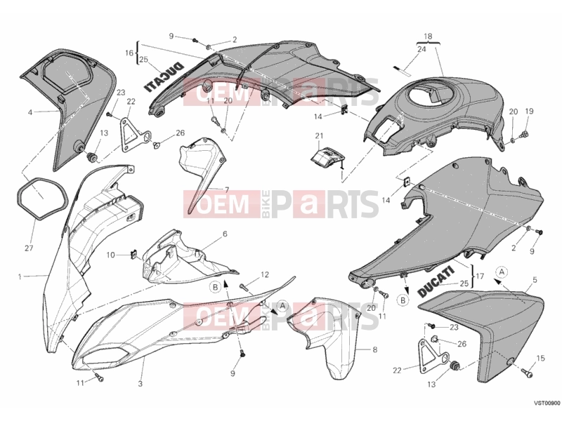 34A - FAIRING » PLASTICS - Ducati Multistrada 1200 2011