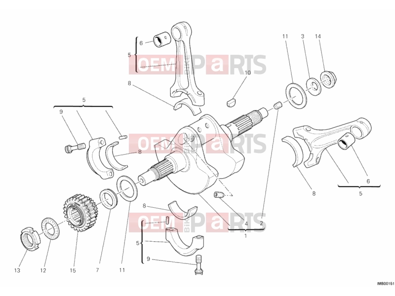 DUCATI 2011 Multistrada 1200 CRANKSHAFT » ENGINE CASE