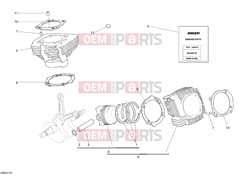 DUCATI 2010 Multistrada 1100 S CYLINDER - PISTON » ENGINE CASE