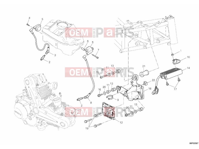 DUCATI 2010 Hypermotard 796 ENGINE CONTROL UNIT » HANDLE BAR