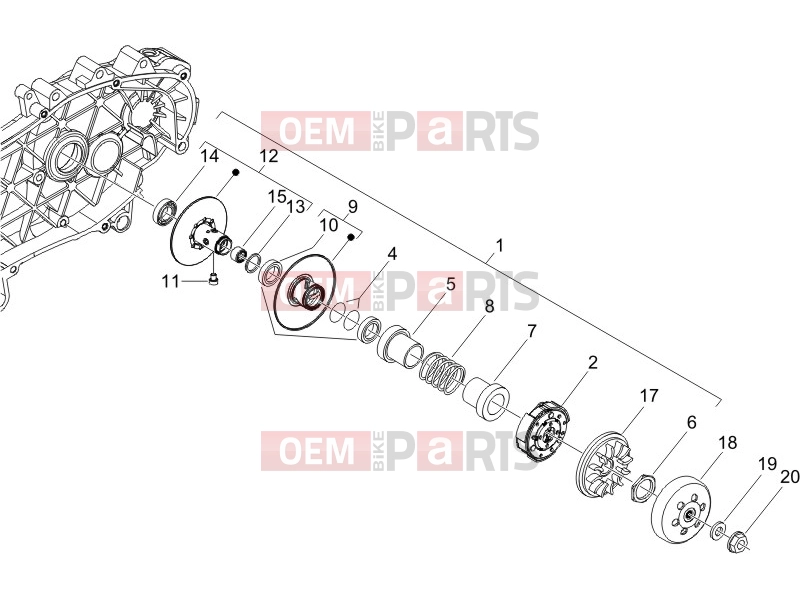 PIAGGIO Beverly 125 Engine » Driven pulley