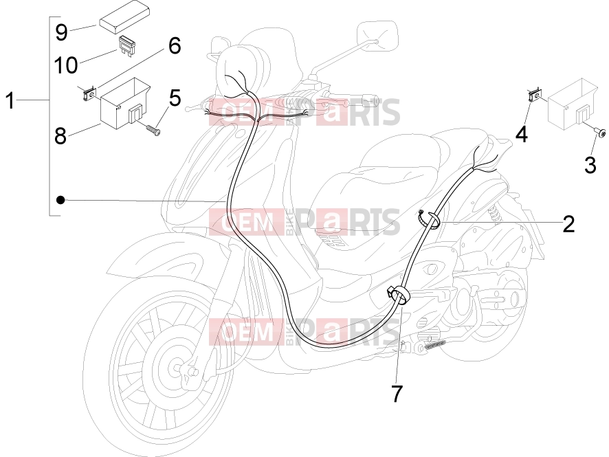 PIAGGIO Beverly 125 Tourer Electrical system » Main cable harness