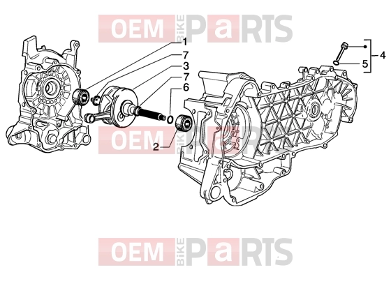 Engine » Crankshaft - Piaggio Beverly 200