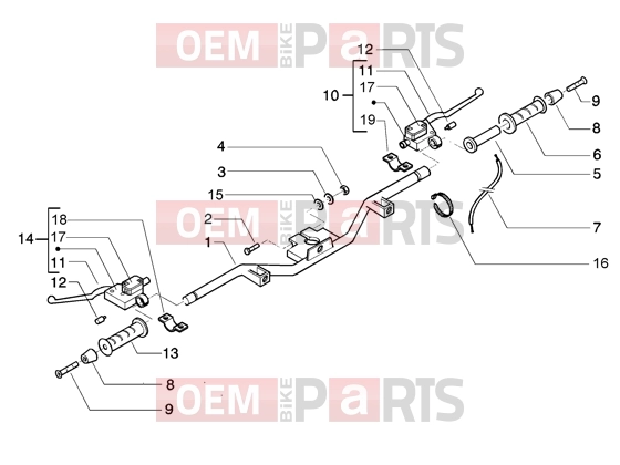 PIAGGIO Handlebars » Handlebars-master cylinders