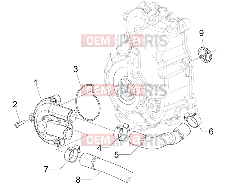 Engine » Cooler pump - Piaggio Beverly 250 Cruiser 2009