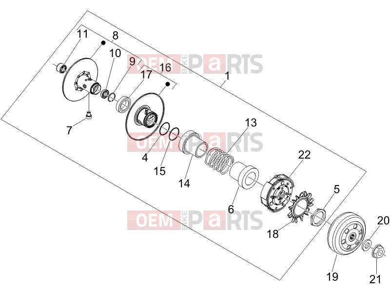 PIAGGIO Beverly 250 Engine » Driven pulley