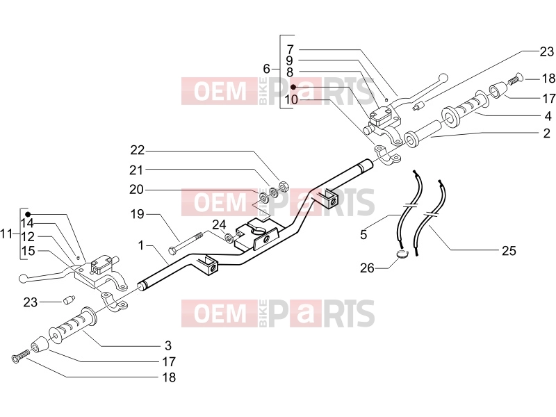 PIAGGIO Beverly 400 ie Handlebars/Steering » Handlebars - Master cil.
