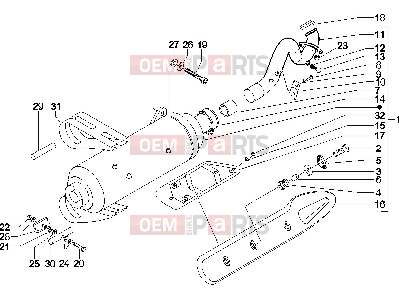 Engine » Silencer - Piaggio Beverly 500 2005