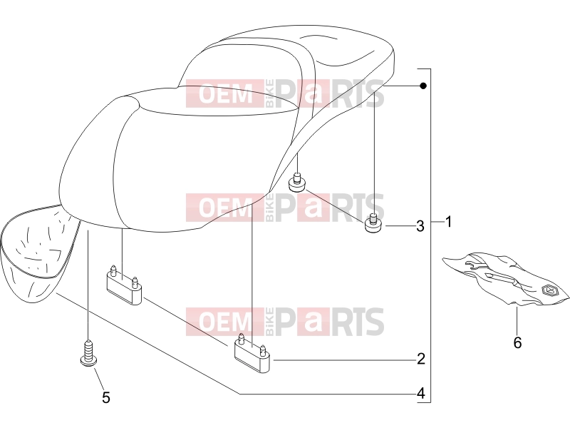 PIAGGIO Beverly 500 Cruiser Frame - Plastic parts - Coachwork » Saddle/seats