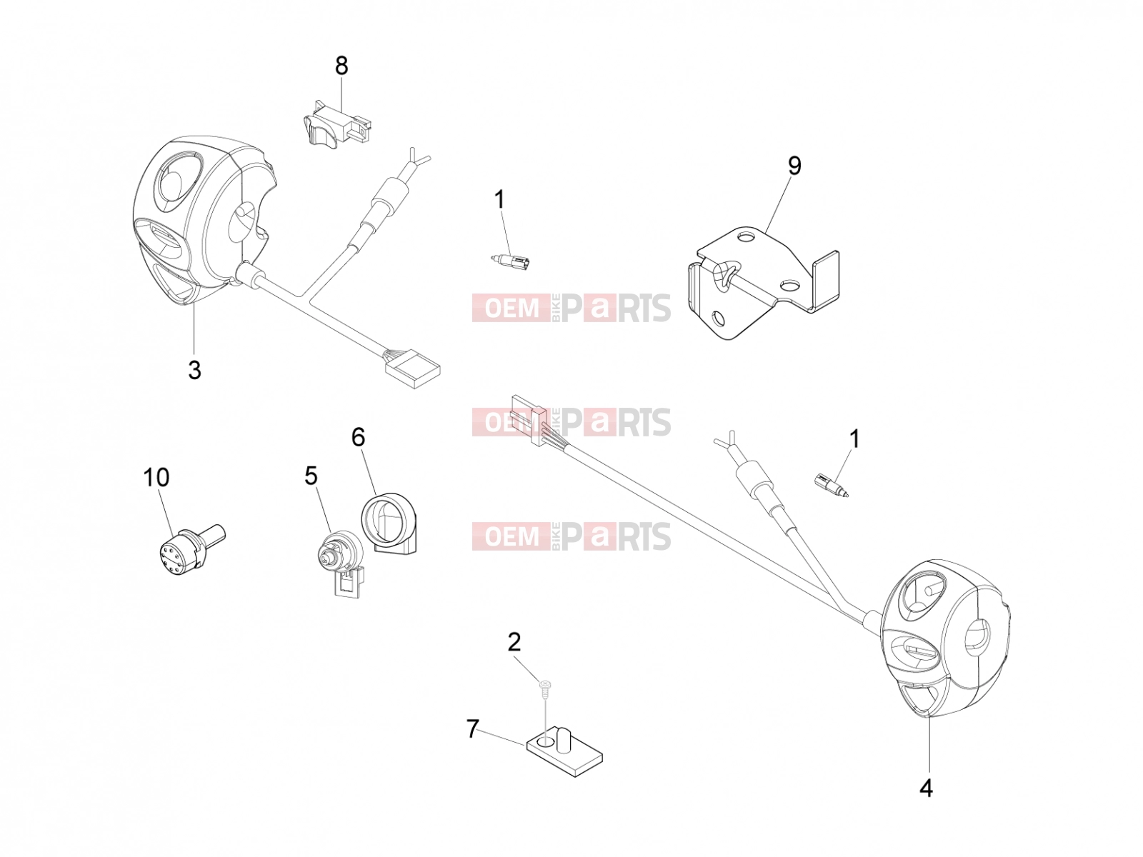 PIAGGIO Beverly 500 Cruiser Electrical system » Selectors - Switches - Buttons