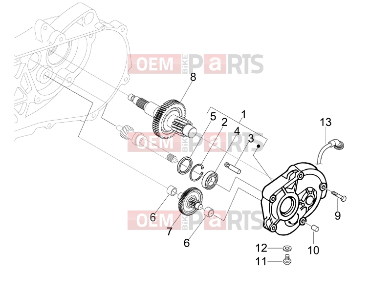 Engine » Reduction unit - Piaggio Fly 100 2012