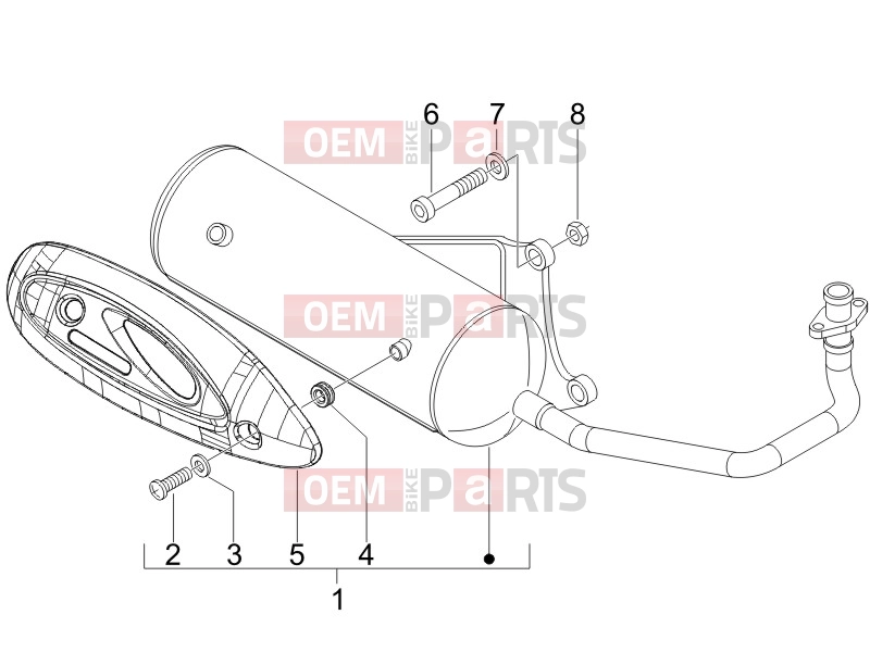 Engine » Silencer - Piaggio Fly 100 2012