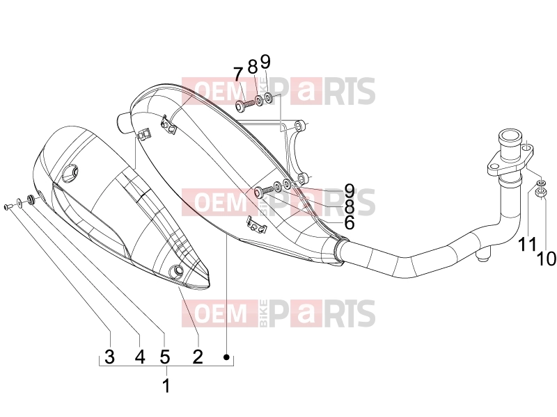 Engine » Silencer - Piaggio Fly 150 2009