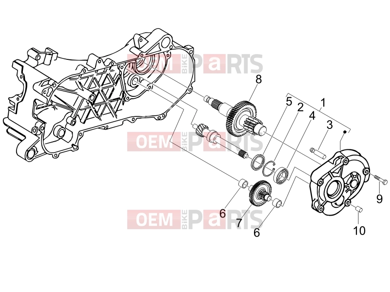 Engine » Reduction unit - Piaggio Fly 50 2T 2008