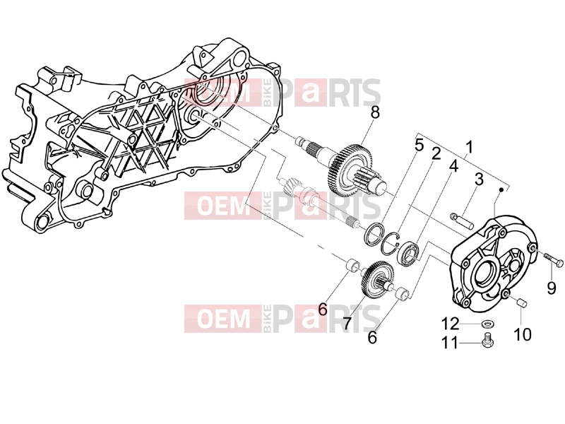 Engine » Reduction unit - Piaggio Fly 50 4T 2005