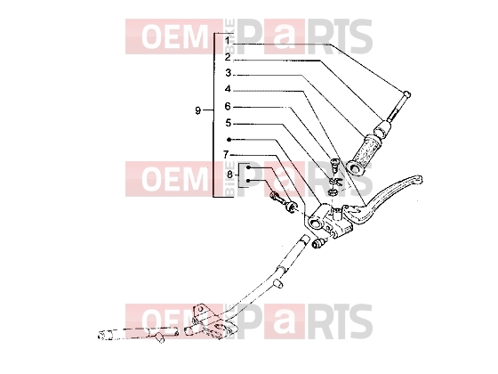 Handlebars » Handlebars component parts - Piaggio Hexagon LX