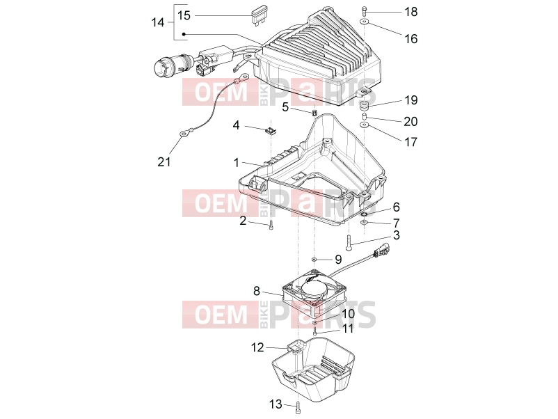 Electrical system » Electrical system components - Piaggio Liberty elettrico PPT (E) 2013