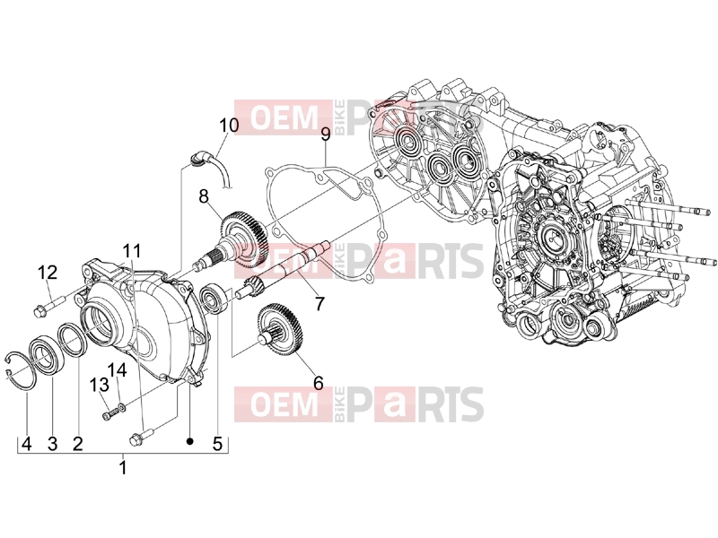 Engine » Reduction unit - Piaggio MP3 250 ie LT 2008