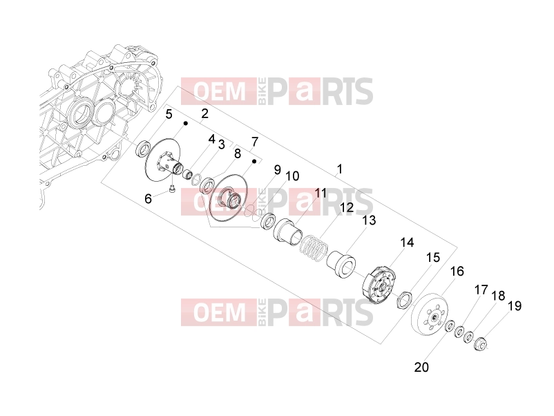 PIAGGIO MP3 400 ie Engine » Driven pulley