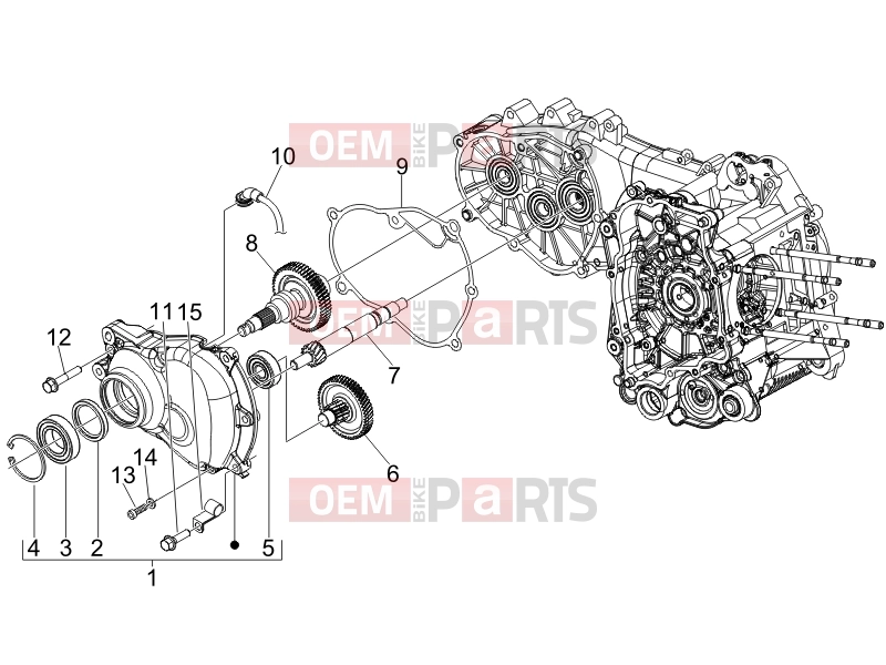 PIAGGIO MP3 400 ie Engine » Reduction unit
