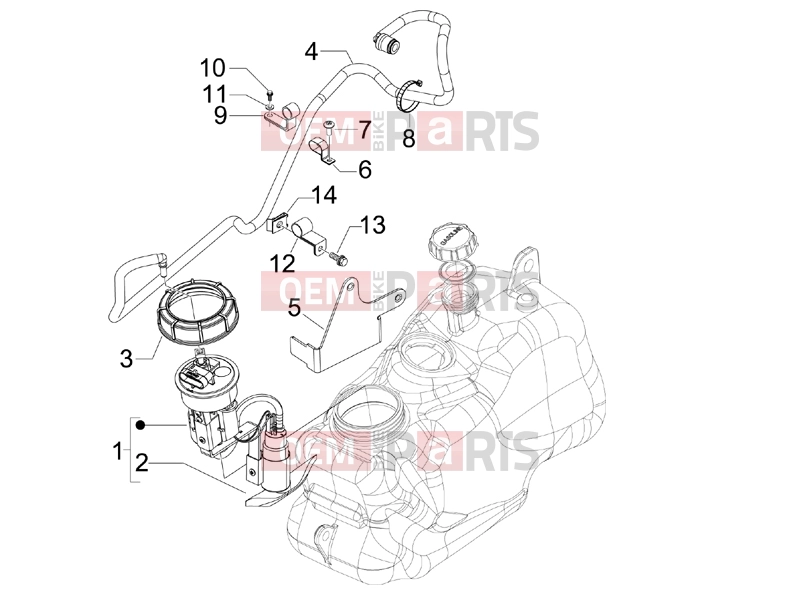 PIAGGIO MP3 500 LT Sport - Business Frame - Plastic parts - Coachwork » Supply system