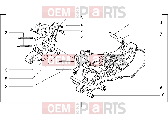 Engine » Crankcase - Piaggio NRG
