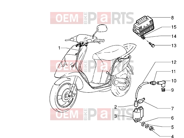 Electrical system » Electrical devices - Piaggio NRG MC2