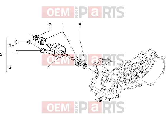 Engine » Crankshaft - Piaggio NTT