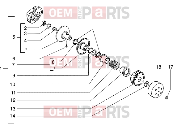 Engine » Driven pulley - Piaggio NTT