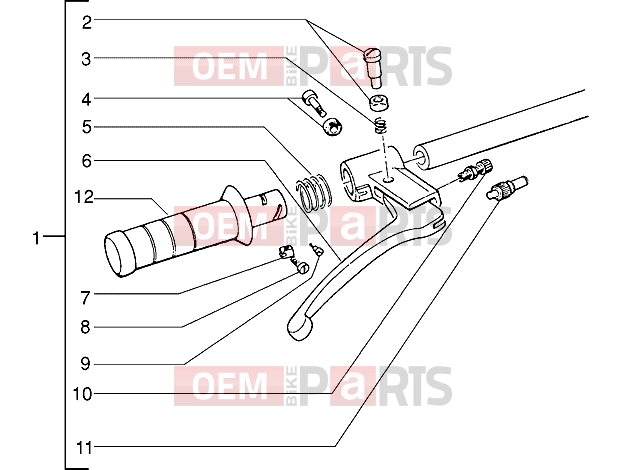 Handlebars » Handlebars component parts - Piaggio NTT