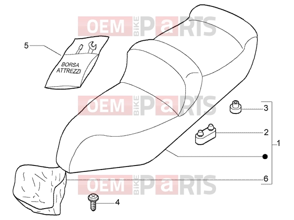 Chassis » SADDLE-TOOLS KIT - Piaggio X8 200
