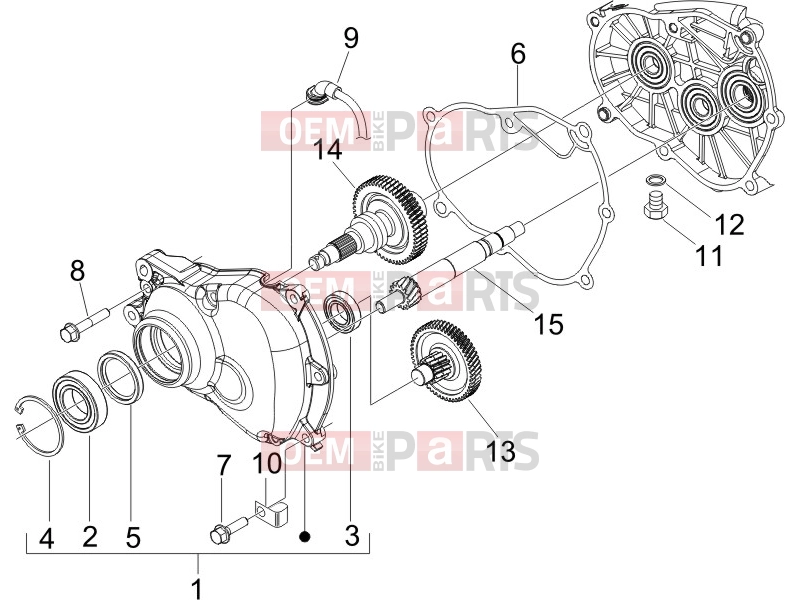Engine » Reduction unit - Piaggio X8 200 2005