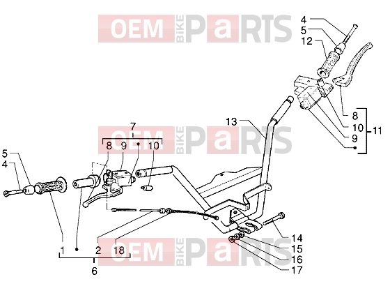 Handlebars » Handlebars-Master cylinder - Piaggio X9 125
