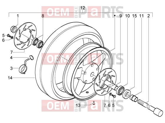 Suspensions-Wheels » Front wheel - Piaggio X9 125 Evolution