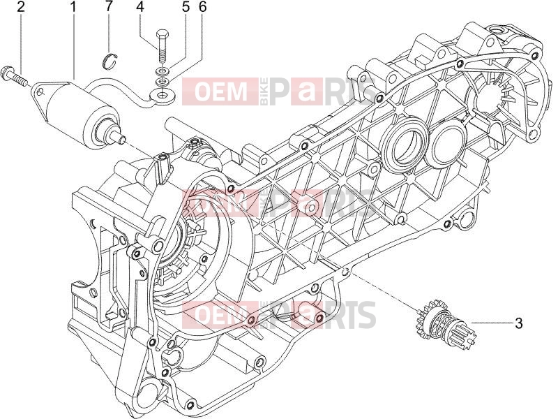 Engine » Stater - Electric starter - Piaggio X9 125 Evolution 2007