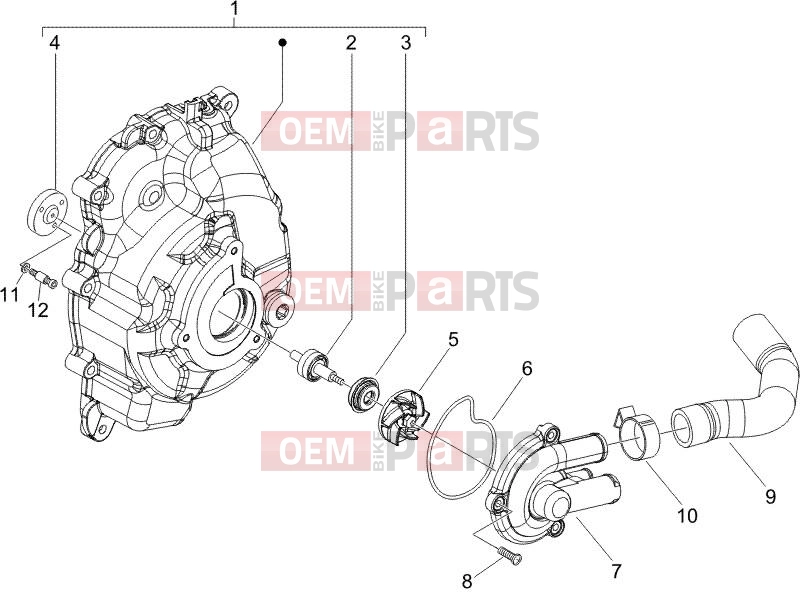 Engine » Cooler pump - Piaggio X9 125 Evolution 2005