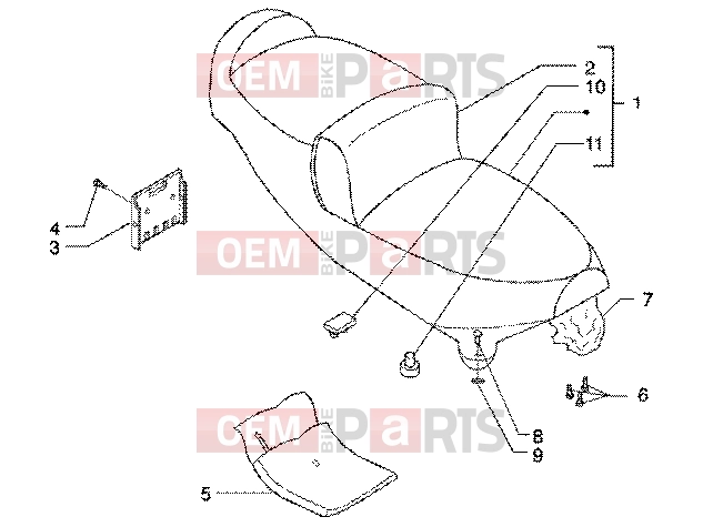 Chassis » Saddle-tools kit - Piaggio X9 200
