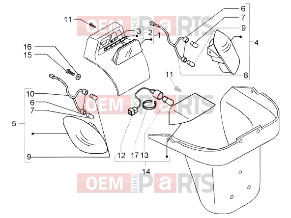 PIAGGIO Electrical system » Rear lights