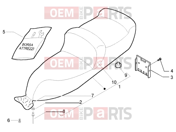 PIAGGIO Chassis » Saddle - tools kit
