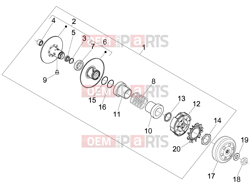 PIAGGIO X9 250 Evolution Engine » Driven pulley