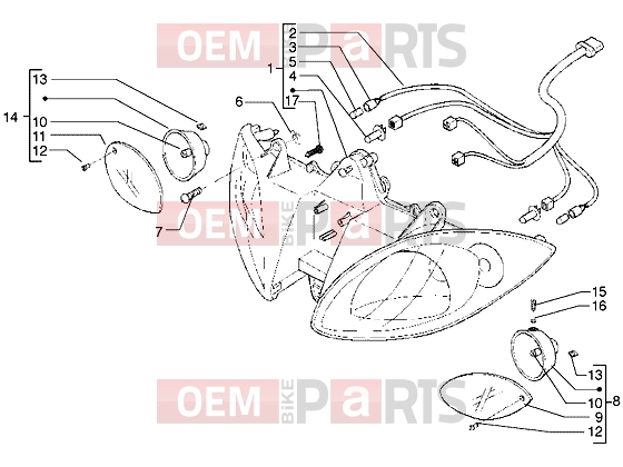 Electrical system » Front lights - Piaggio X9 500