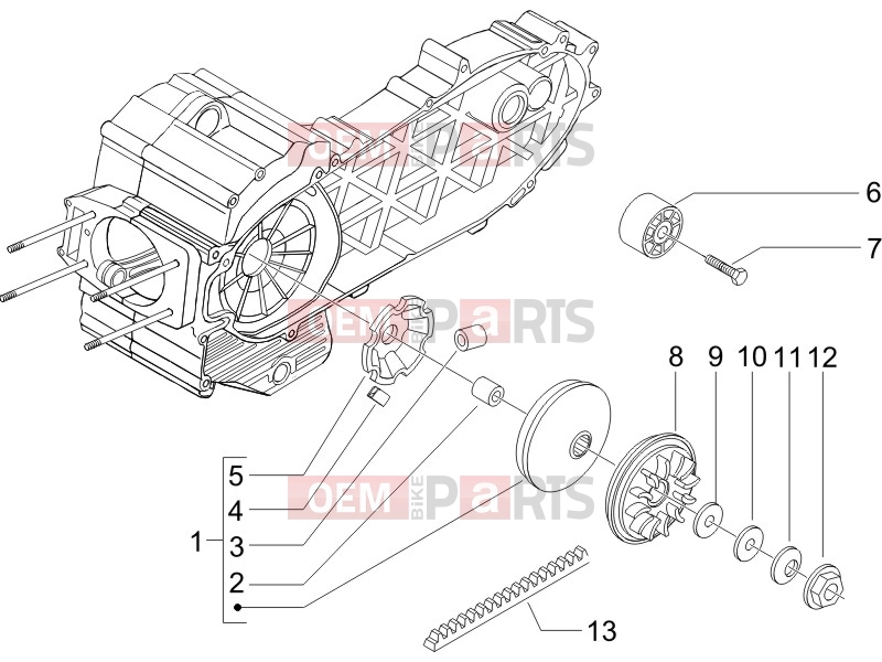 PIAGGIO X9 500 Evolution Engine » Driving pulley