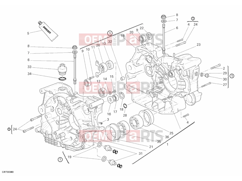 DUCATI 2008 Multistrada 1100 CRANKCASE » ENGINE CASE