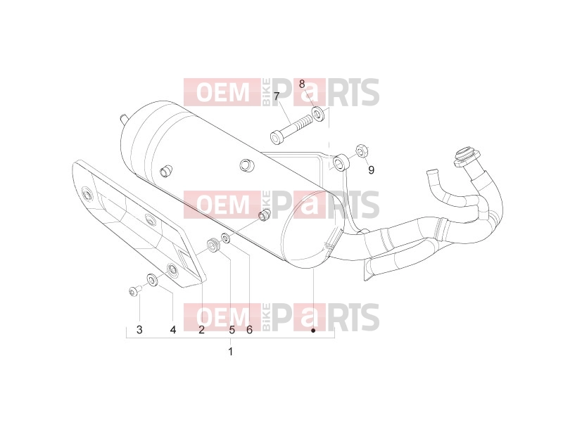 Engine » Silencer - Piaggio Zip 50 2T 2016